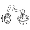 1 CROCHET ARTICULE LAITON L-80-40  