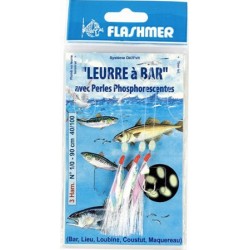 BAS DE LIGNE  FLASHMER LEURRE A MORUE - LANGUETTES 3 HAMECONS 7-0 - en stock - Jeu de Plumes