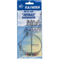 BAS DE LIGNE  FLASHMER JAPONAIS 3 X 12 cm ACIER