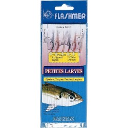 BAS DE LIGNE  FLASHMER PETITES LARVES 6 N° 16 à 16-100 - en stock - Jeu de Plumes