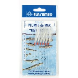 BAS DE LIGNE  FLASHMER FINE PECHE FILAMENTS 6 HAMECONS N° 6 COULEUR