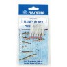 BAS DE LIGNE  FLASHMER FINE PECHE FILAMENTS 6 HAMECONS N° 6 COULEUR