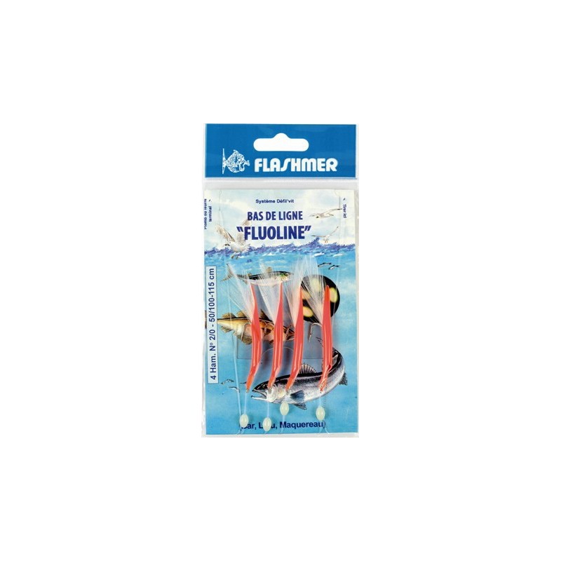 BAS DE LIGNE  FLASHMER FLUOLINE 4 2-0 50-100 - en stock - Jeu de Plumes