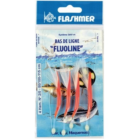 BAS DE LIGNE  FLASHMER FLUOLINE 4 2-0 50-100 - en stock - Jeu de Plumes