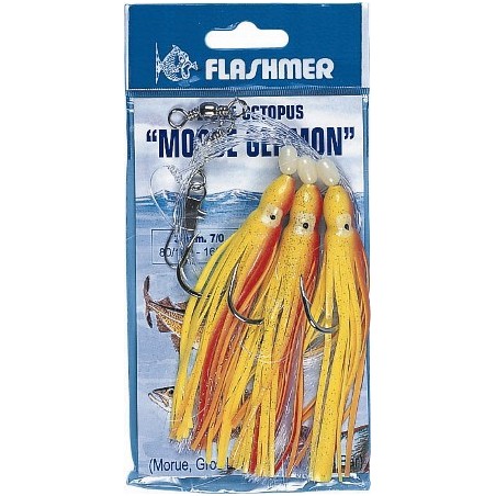 BAS DE LIGNE  FLASHMER OCTOPUS A MORUE GERMON - en stock - Jeu de Plumes