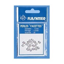 PERLES FLASHMER A FACETTES - 5 mm - Sach.de 20 - FLASHMER