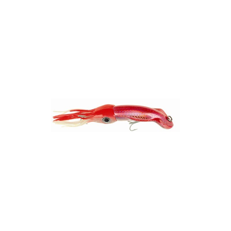 BIG CALAMARA LEURRE SQUID 16 cm - DOS ROUGE 