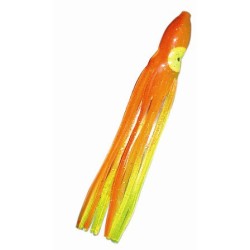 BAS DE LIGNE  FLASHMER POCH. 5 OCTOPUS BAIT 12 cm JAUNE-ORANGE