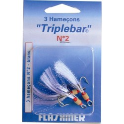 HAMECON TRIPLE FLASHMER BLISTER 2x CARBONE TRIPLEBAR 1-O - en stock - Hamecons Triples