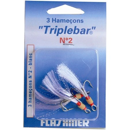 HAMECON TRIPLE FLASHMER BLISTER 2x CARBONE TRIPLEBAR 1-O - en stock - Hamecons Triples