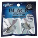 2 tкtes plombйes FIIISH kaki - Off shore 10g Black Minnow 90
