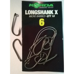 HAMECON KORDA Long Shank X Size 6 - en stock - Hamecons à carpe