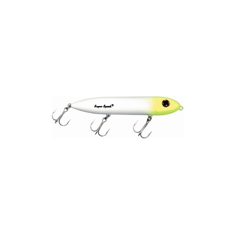 LEURRE HEDDON SUPER SPOOK 125 mm BLANC-TETE JAUNE 621