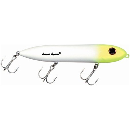 LEURRE HEDDON SUPER SPOOK 125 mm BLANC-TETE JAUNE 621