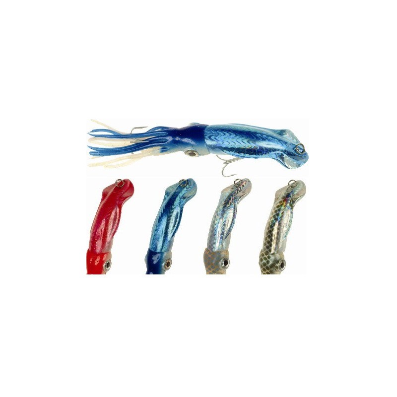 LEURRE FLASHMER CALAMARA SQUID 12 cm DOS BLEU