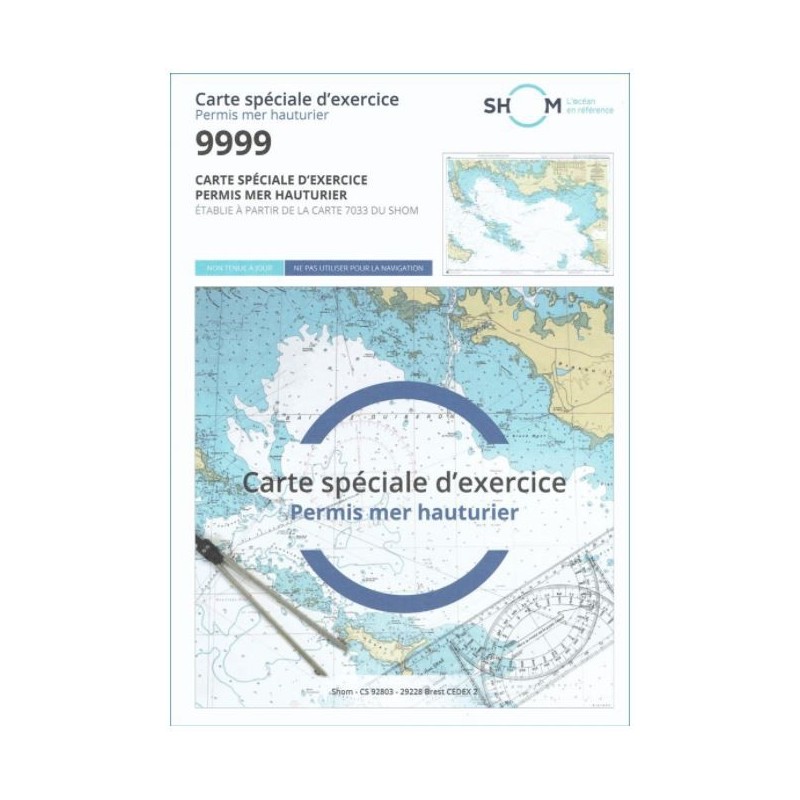 CARTE MARINE SHOM 9999 NSG PLIEE - en stock - Carte Marine