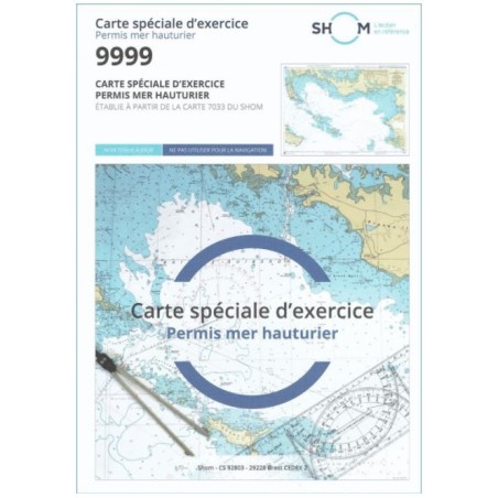 CARTE MARINE SHOM 9999 NSG PLIEE - en stock - Carte Marine