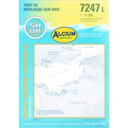 CARTE MARINE SHOM 7247 L PORT DE BOULOGNE SUR MER