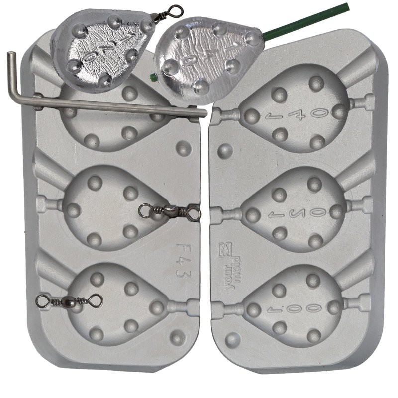 MOLDE DE PLOMOS MONTRE GRIP 40-60-80 GRS - MOU042