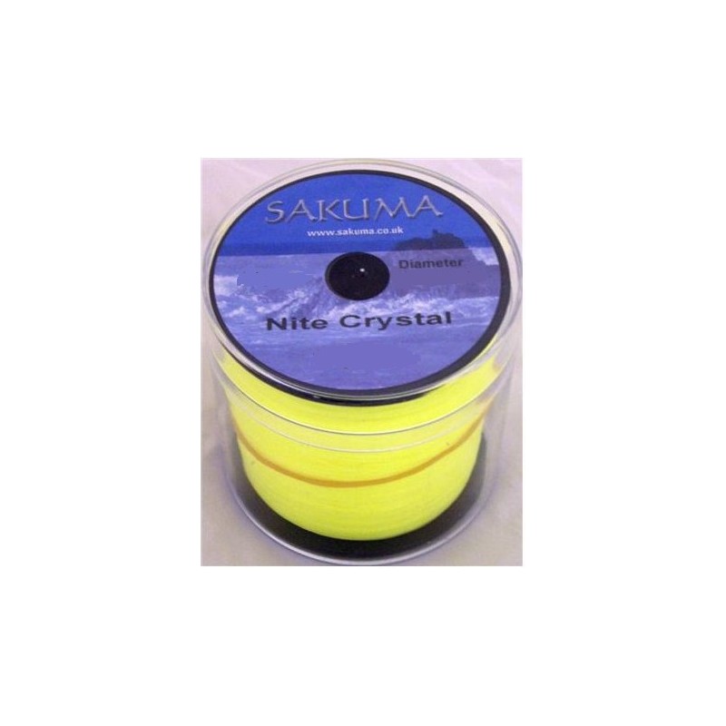 NYLON SAKUMA Nite Crystal Jaune 0,330mm - 1100M - 16 Lbs - 8kgs