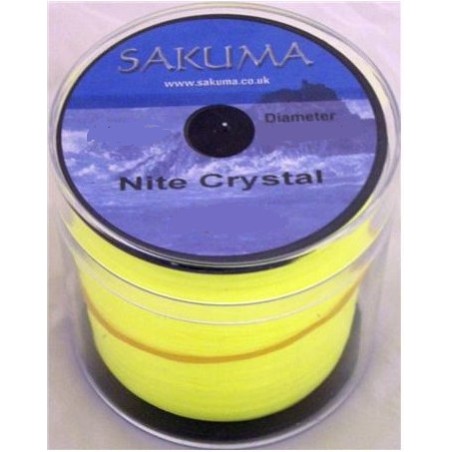 NYLON SAKUMA Nite Crystal Jaune 0,330mm - 1100M - 16 Lbs - 8kgs