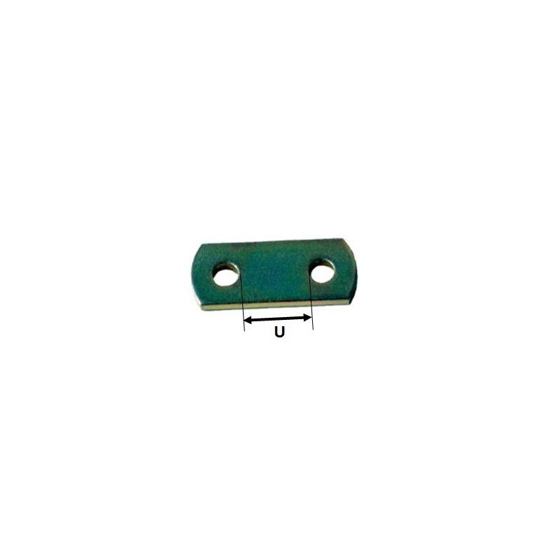 PLAQUETTE ASSEMBLAGE 2 TROUS 50 mm pour remorque - MECT-02054