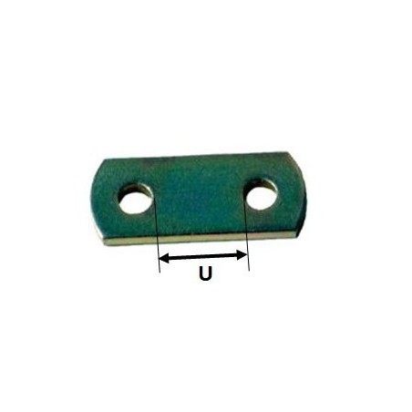 PLAQUETTE ASSEMBLAGE 2 TROUS 50 mm pour remorque - MECT-02054