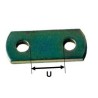 PLAQUETTE ASSEMBLAGE 2 TROUS 50 mm pour remorque - MECT-02054