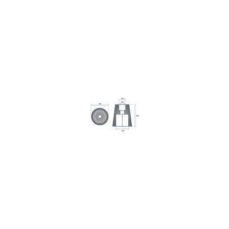 ANODE EMBOUT CONIQUE RADICE 6 PANS 30 MM ---