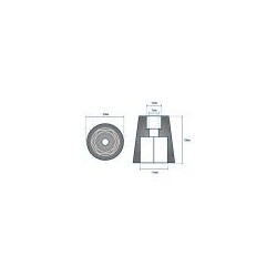 ANODE EMBOUT CONIQUE RADICE 6 PANS 22/25 MM ---
