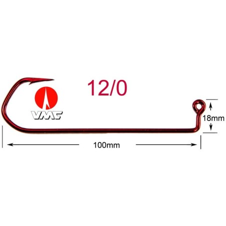 HAMECON VMC BARBARIAN 5150RD N° 12-0 BOITE DE 100  - en stock - Hamecons Jig