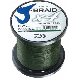 TRESSE DAIWA JBRAID 4B 1350M VERTE 0,33MM 22,4 KG