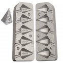 MOULE A PLOMBS PYRAMIDE PORTUGAIS 30-35-40-45-50GRS A0 MOU217---ndd
