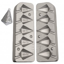 MOULE A PLOMBS PYRAMIDE PORTUGAIS 30-35-40-45-50GRS A0 MOU217 MOULE A PLOMBS PYRAMIDE PORTUGAIS 30-35-40-45-50GRS A0 MOU217
