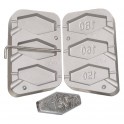MOULE A PLOMBS HEXAGONAL 150-160-180 GRS PERCE MOU162---ndd