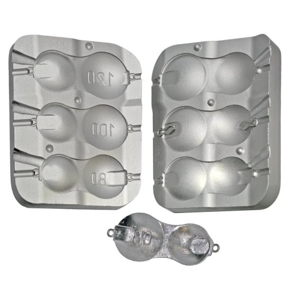 MOULE A PLOMBS CUILLERS ECAILLE 80-100 GRS - MOU117 alciumpeche