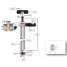 P3EKSLXL tige centrale POUR POMPE A VERS SLIM LONGUE (85cm) - ALVEY