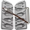 MOLDE DE PLOMOS FACETTTES 20-30-40-50-60 GRS PERCEE  - MOU030 - disponible - MOLDE DE PLOMOS Percйs Coulissants