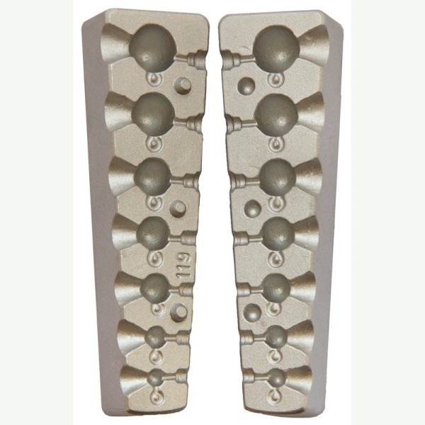 Matrita de plumb pescuit 7 fotbal jiguri, 1 2 6 9 13 20 26 grame, Aluminiu
