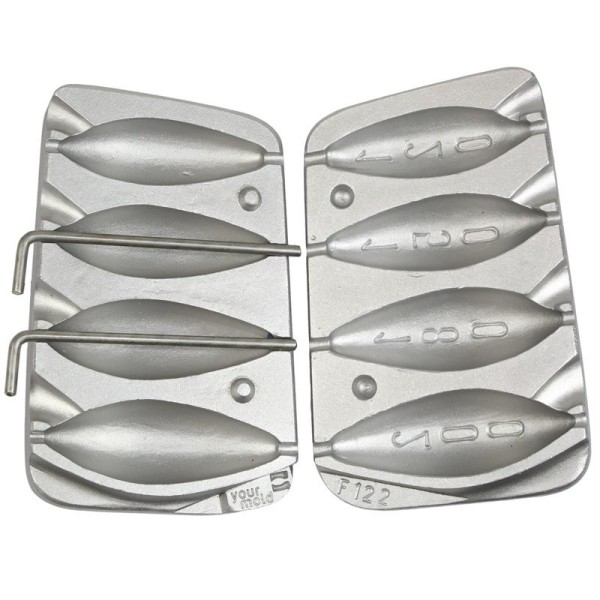 MOLDE DE PLOMOS ROND PLAT 1x 100 grs PERCE - 1x100 grs A1 1x 100 B8GRS - MOU083 - disponible - MOLDE DE PLOMOS Rond Plat