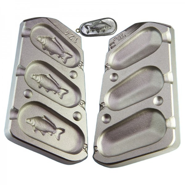 MOULE A PLOMBS MEDAILLON CARPE 110-140-200 GRS A9 - MOU124 MOULE A PLOMBS MEDAILLON CARPE 110-140-200 GRS A9 - MOU124