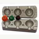 MOLDE DE PLOMOS BOULE FIRE BALLE 50-70-90 GRS A1 Double Anillos    - MOU129