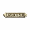 Plaque en laiton - CABINE - 3,5x14,5 cm