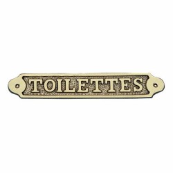 Plaque en laiton - TOILETTES - 3,5x21,5cm