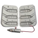 MOLDE DE PLOMOS TETES PLOMBEES FUSEE 60-70-80grs - MOU220