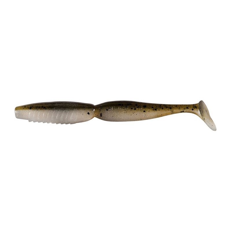 LEURRES MEGABASS SUPER SPINDLE WORM 4 GREEN PUMPKIN SHAD