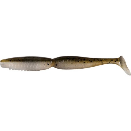 LEURRES MEGABASS SUPER SPINDLE WORM 4 GREEN PUMPKIN SHAD