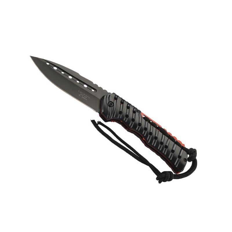 COUTEAU HERBERTZ ABS NOIR/ROUGE 12CM INOX