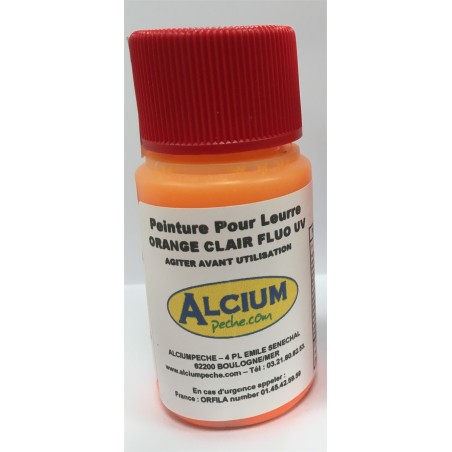 Peinture Leurre - ORANGE CLAIR FLUO UV 60 ml pour aérographe AERO629