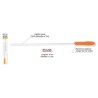 AIGUILLE BISEAUTЙE - MANCHE PLASTIQUE 16 cm - 1.2 mm
